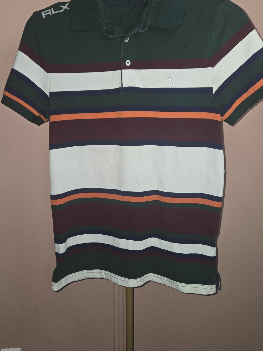 Polo Ralph Lauren RLX Men's Striped Polo - Green/White